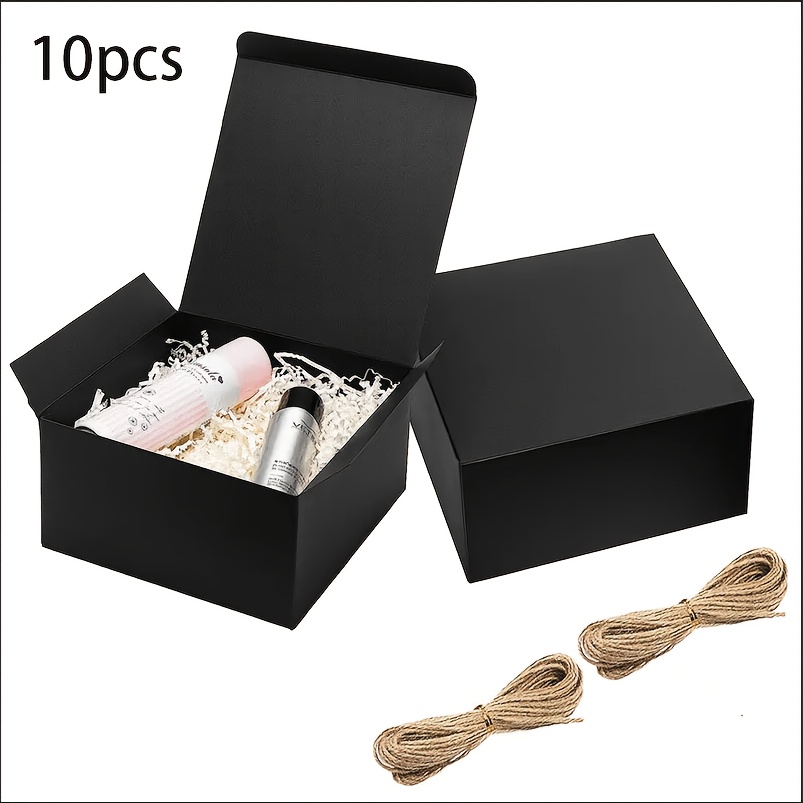 TEMU 3/10pcs Gift Packaging Boxes, Paper Packaging Boxes, In-stock Square Paper Boxes, White Gift Boxes, Black Gift Boxes, Toy Paper Boxes Suitable