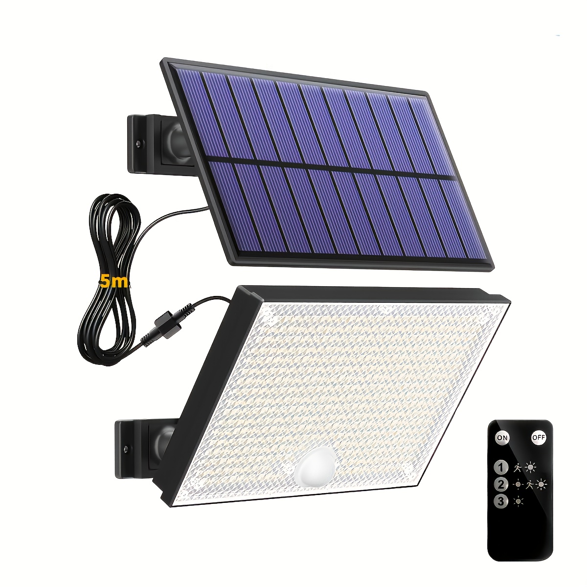 400 led solar exterior wall lights with   sensing lighting high brightness solar street lamps larger solar panels     automatic on off suitable for   courtyards garages fences   walls