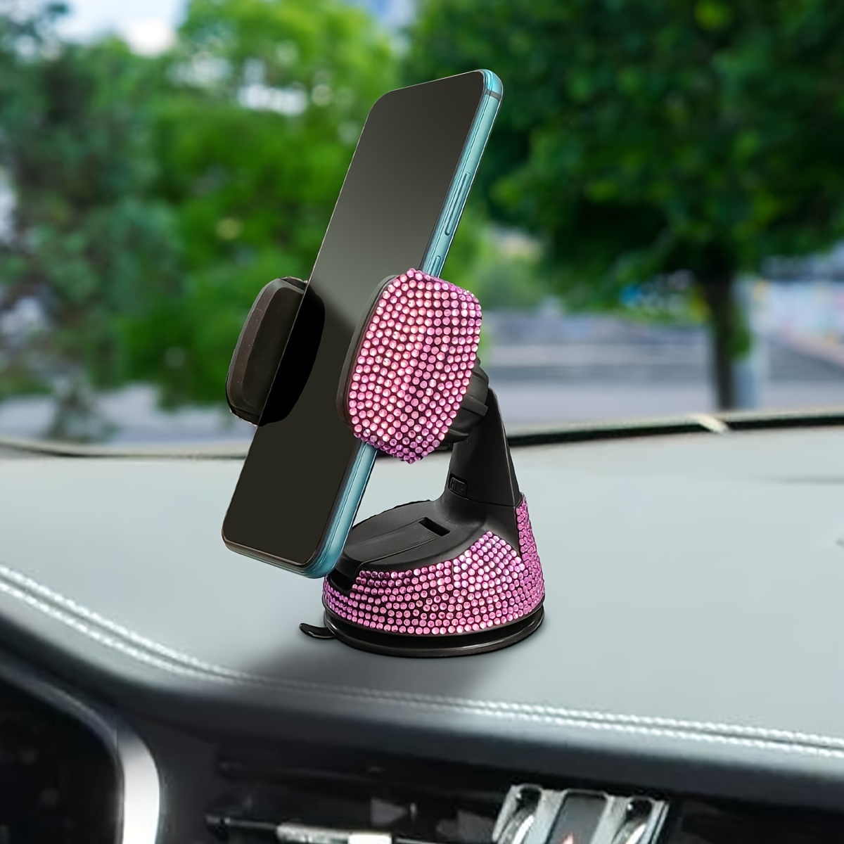 

Car Phone Holder, Adjustable Dashboard Vent Mobile Phone Holder For Glass Dashboard Universal Car Phone Holder Diamond Sucker Car Suction Cup Navigation Stand