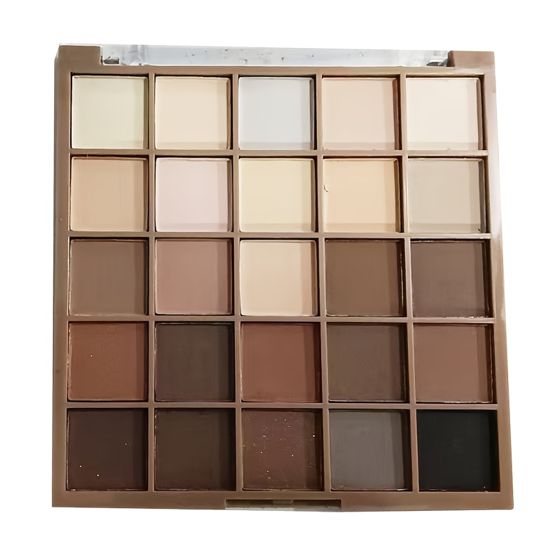 Image of 25 Color Eyeshadow Palette - Neutral Gray And Brown , Coffee And Chocolate Style Shades, To Create Versatile, Natural To Dramatic Makeup Looks