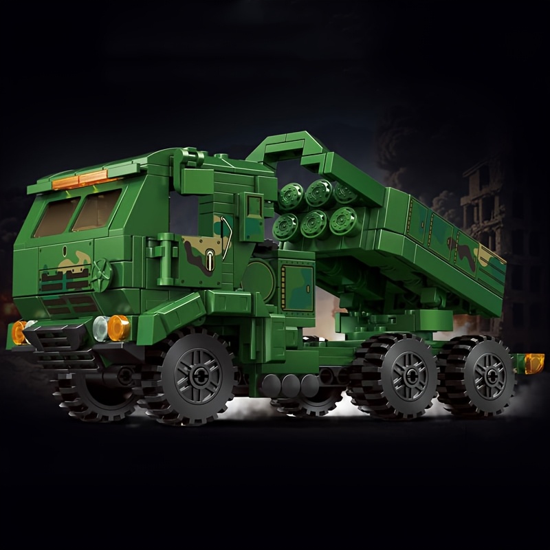 Car Self-propelled Building Blocks Missile Toy Car Truck Puzzle Assembly Model Boys Handmade Living Room Model Christmas Birthday Gift 505pcs