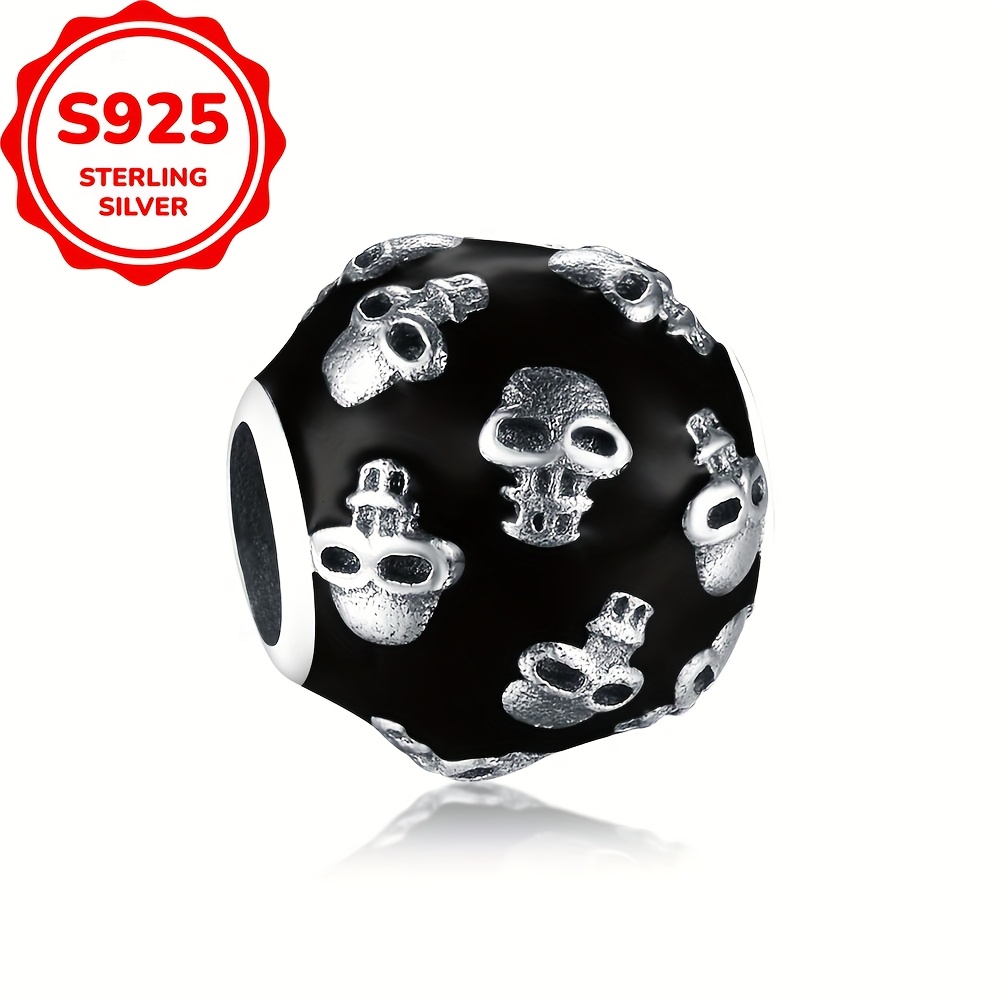 Image of 1pc 925 Sterling Silvery Head Stars And White Beads For Original Bracelets And Necklaces Jewelry Gift Diy Or Parties Accessories