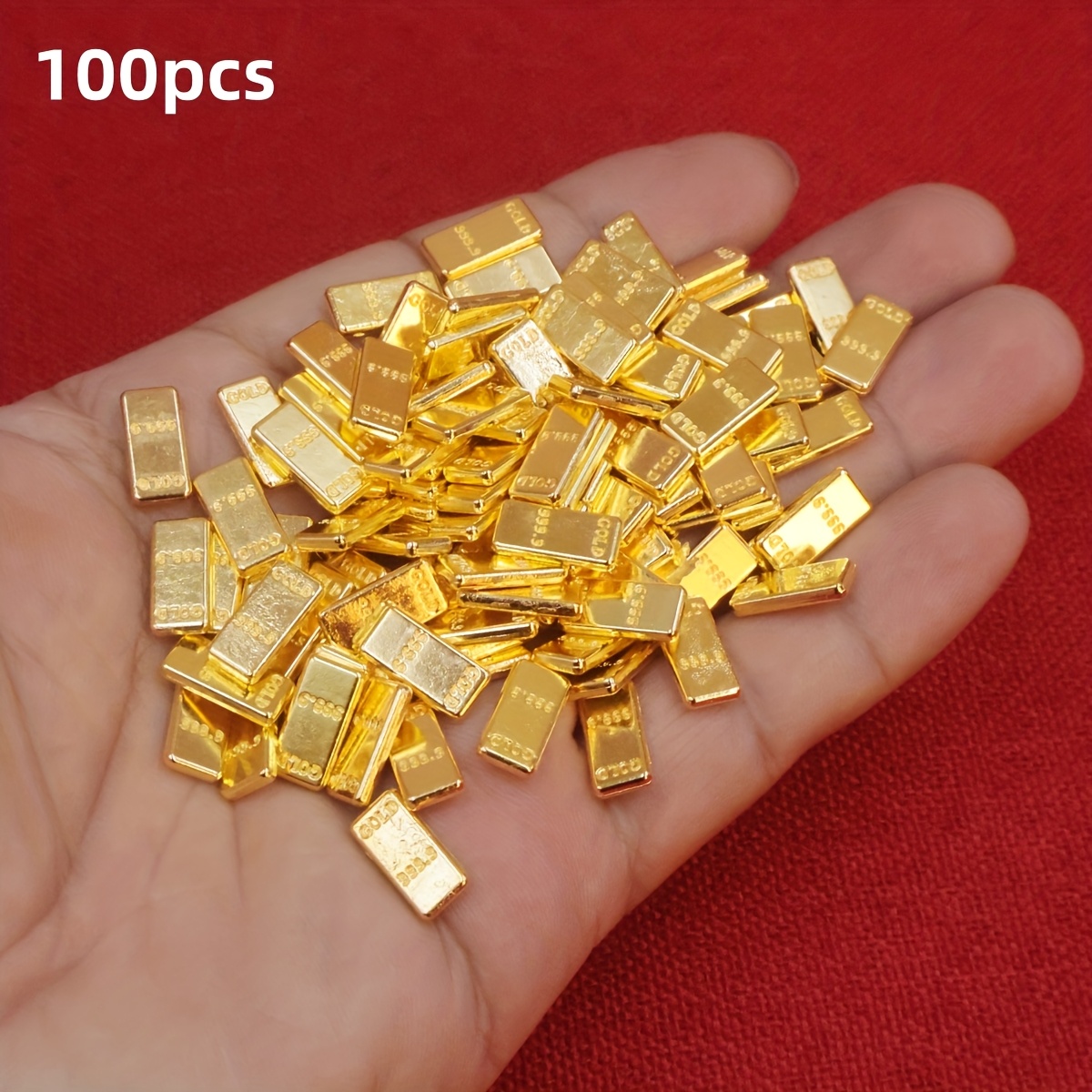 TEMU 100pcs Golden Building Blocks - Rectangular Architectural Models, 12x6mm Small Construction Sets For , Railway Layouts, Tabletop Rpg - Miniature