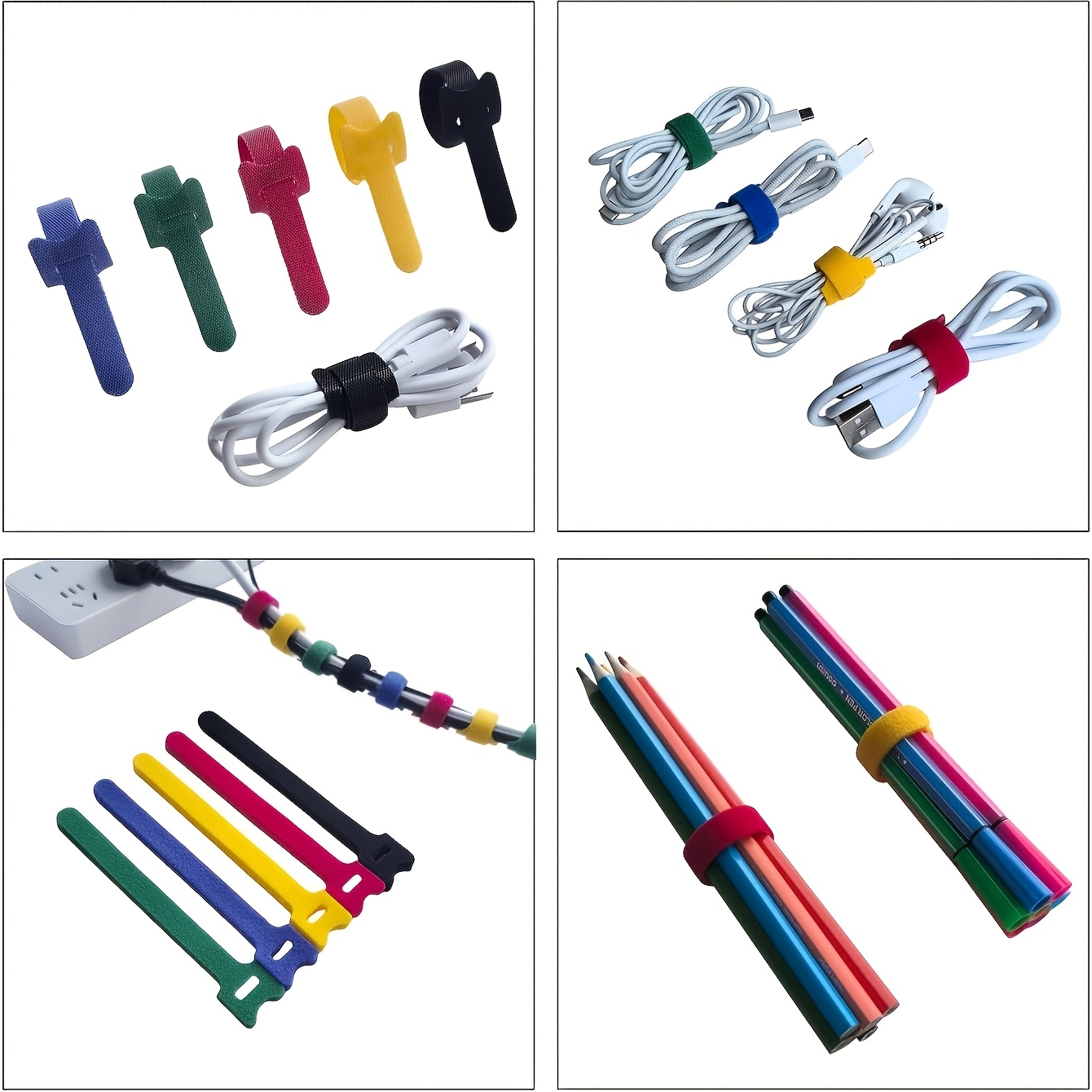 200pcs Reusable Cable Ties for Adjustable Cable Management