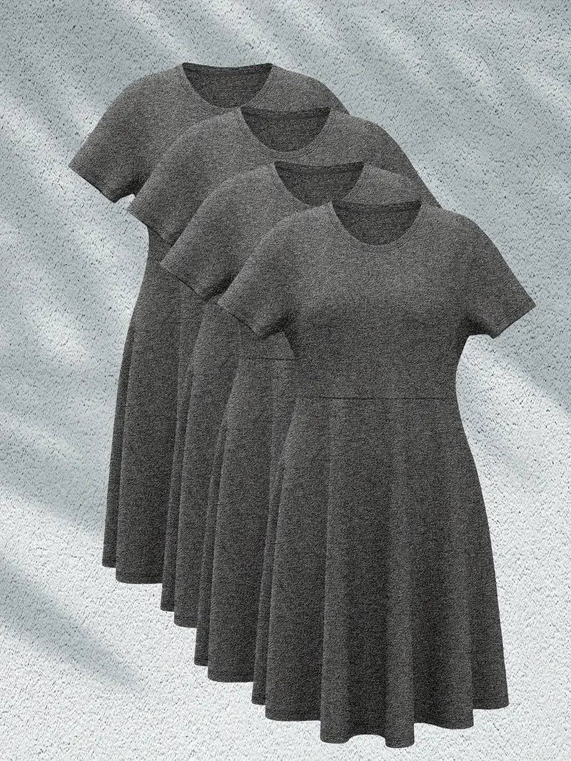 peplum t shirt dress Plus Size Women's Peplum Poplin Shirt Dress by ELOQUII in Jet Stream (Size 24)