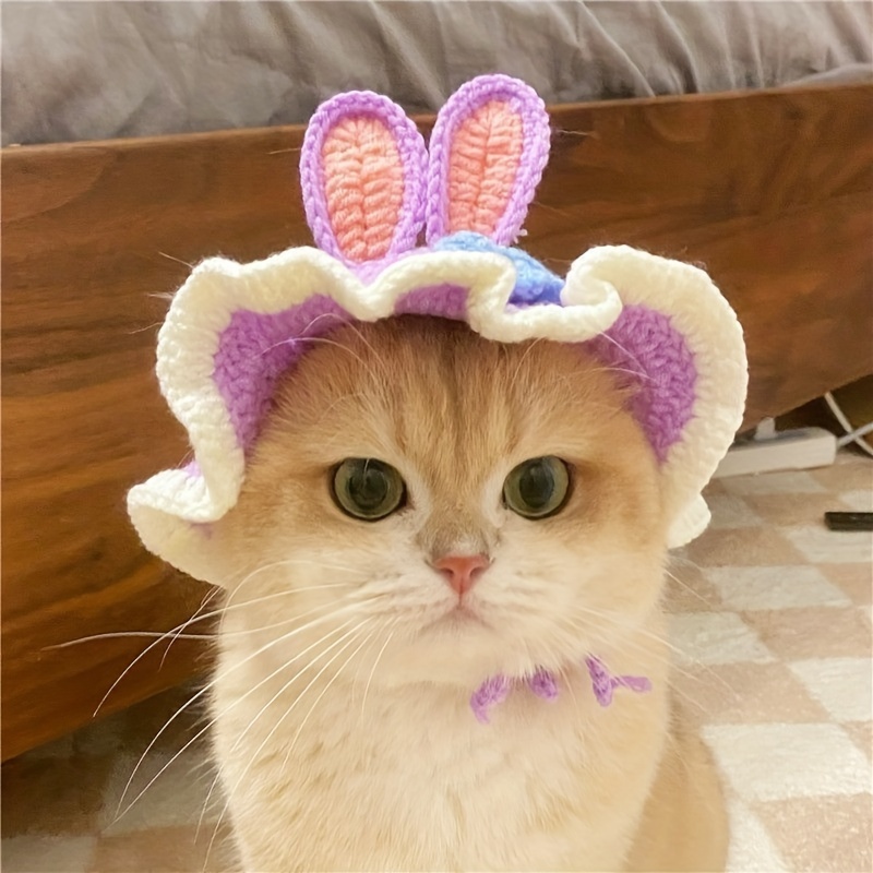 1pc Cute Spoof Pig Pet Hat Cat Knitting Hat For Cats And Dogs Cosplay Props  Give Your Home A Happy And Cute Atmosphere Spoofed Warm Cat Hat