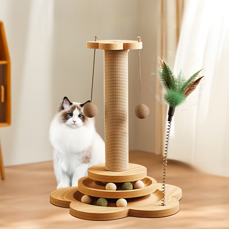 

Premium Cat Scratching Post With Sisal Rope - , Non-shedding Climbing Tower & For Cats