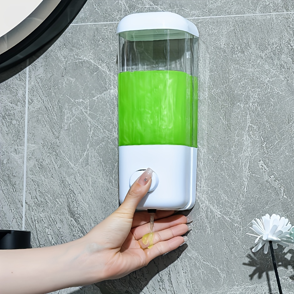 

Easy-install Wall-mounted Soap Dispenser - 500ml/1000ml, Single Or Options, Manual Press For Hand Sanitizer & Shampoo, Plastic, Bathroom Accessory, Christmas/halloween Gift Decoration