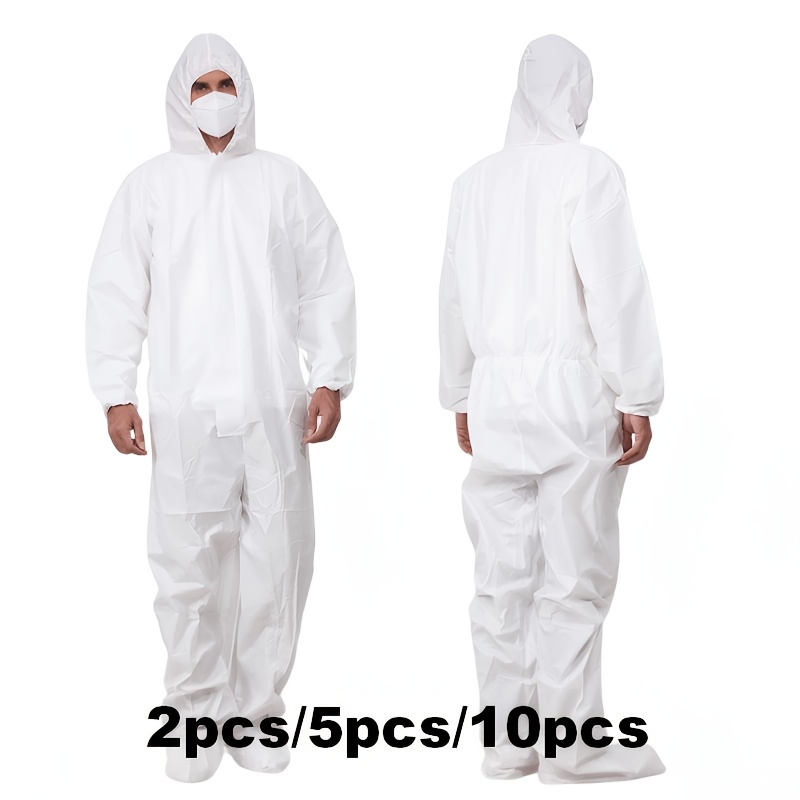 2pcs 5pcs 10pcs disposable   protective suits waterproof oil proof dust proof breathable paint proof suitable for spray painting graffiti cleaning isolation and   used in factory  