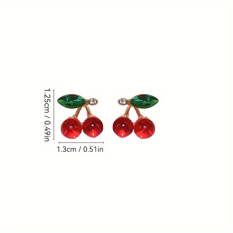 cherry earrings cute Temu Nigeria