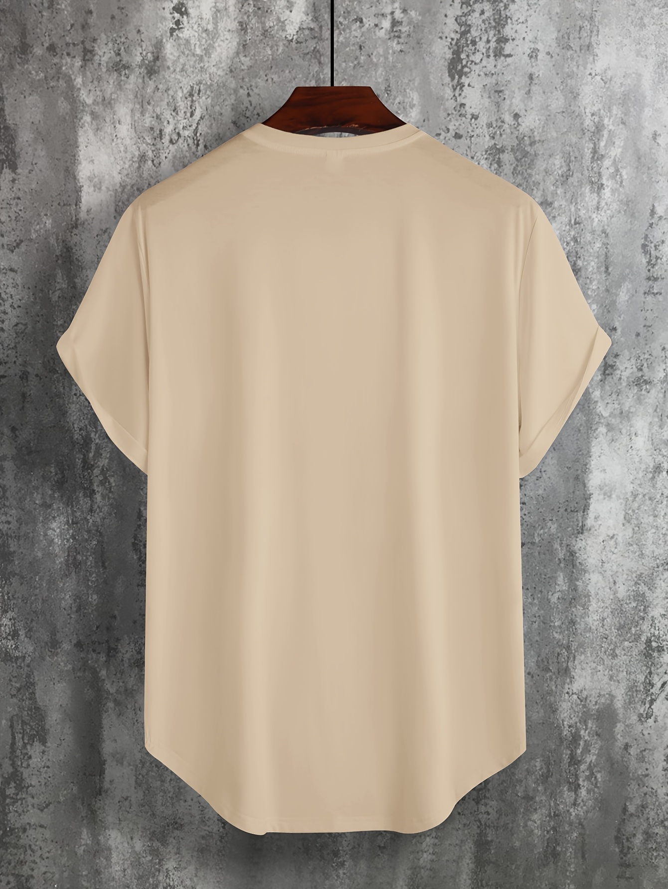 Plus Size Men's Summer V-Neck Solid Color T-Shirt, Breathable Casual Top, Athletic Comfort