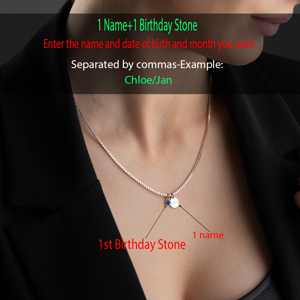 Personalized Mini Round Pendant Necklace — 18K Gold-Plated with Birthstone