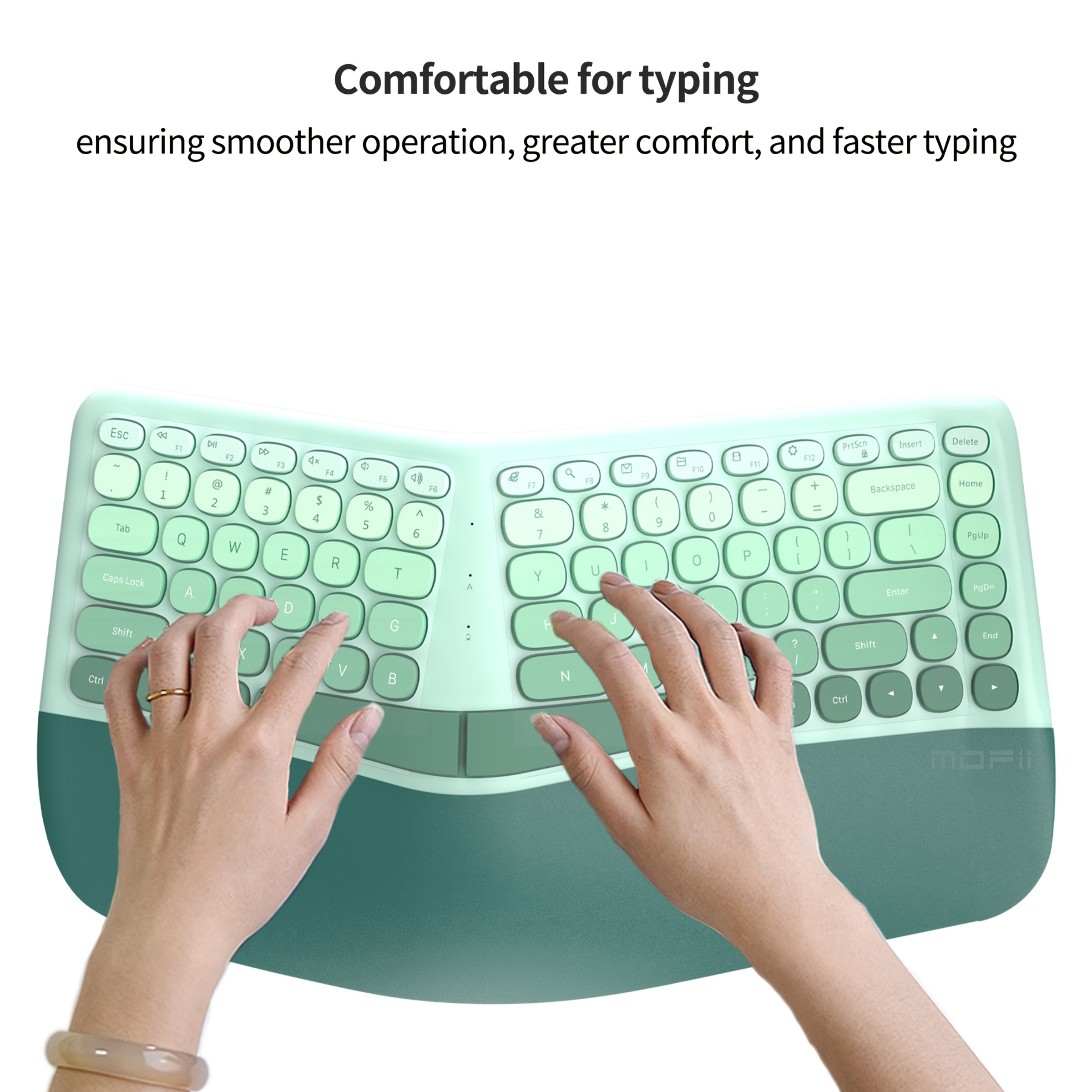 MOFII BOMI Wireless Keyboard And Mouse Combo 2.4G Stable Connection, Ergonomic Keyboard + Mouse, Suitable for Global Office/Home Scenarios, Bright Colors, Easy And Clear Design, Excellent Appearance And High Cost Performance