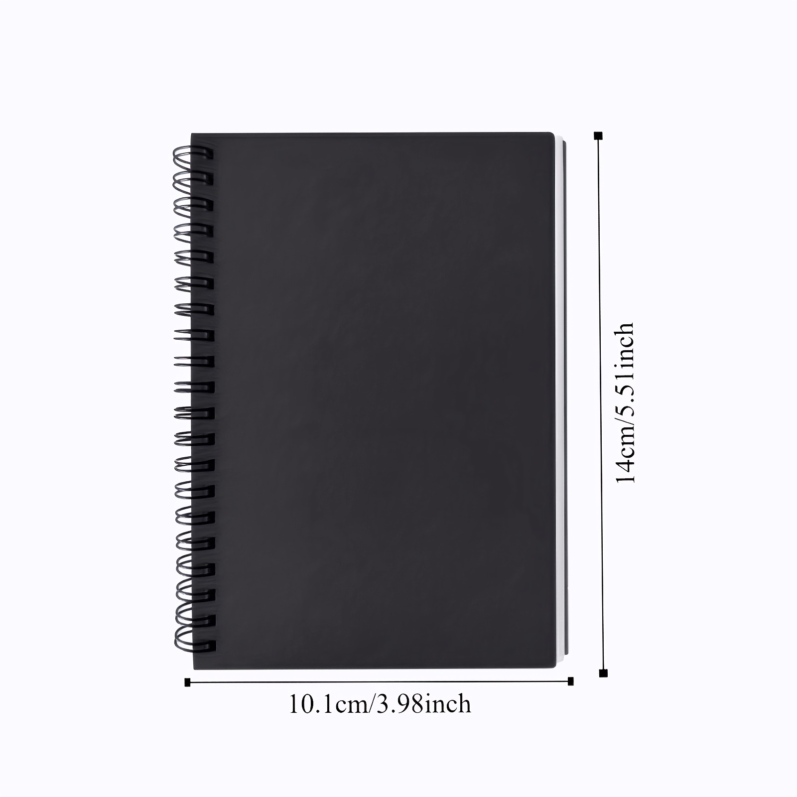 E-shop Weiche Spiralhefter mit - zum Skizzieren & Schreiben - 100 Seiten/50 Blätter - 14x10 cm - 100GSM - Schwarz