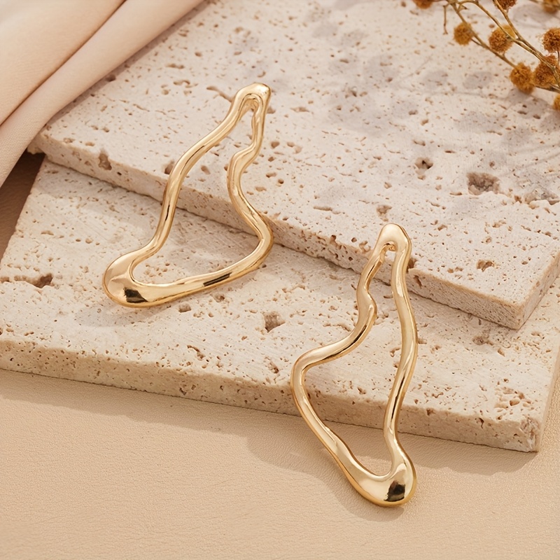 Exaggerated Irregular Hollow Out Geometric Earrings for Women