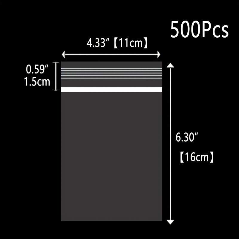 500pcs Plastic Packaging Bags with Reusable Sealed Closures