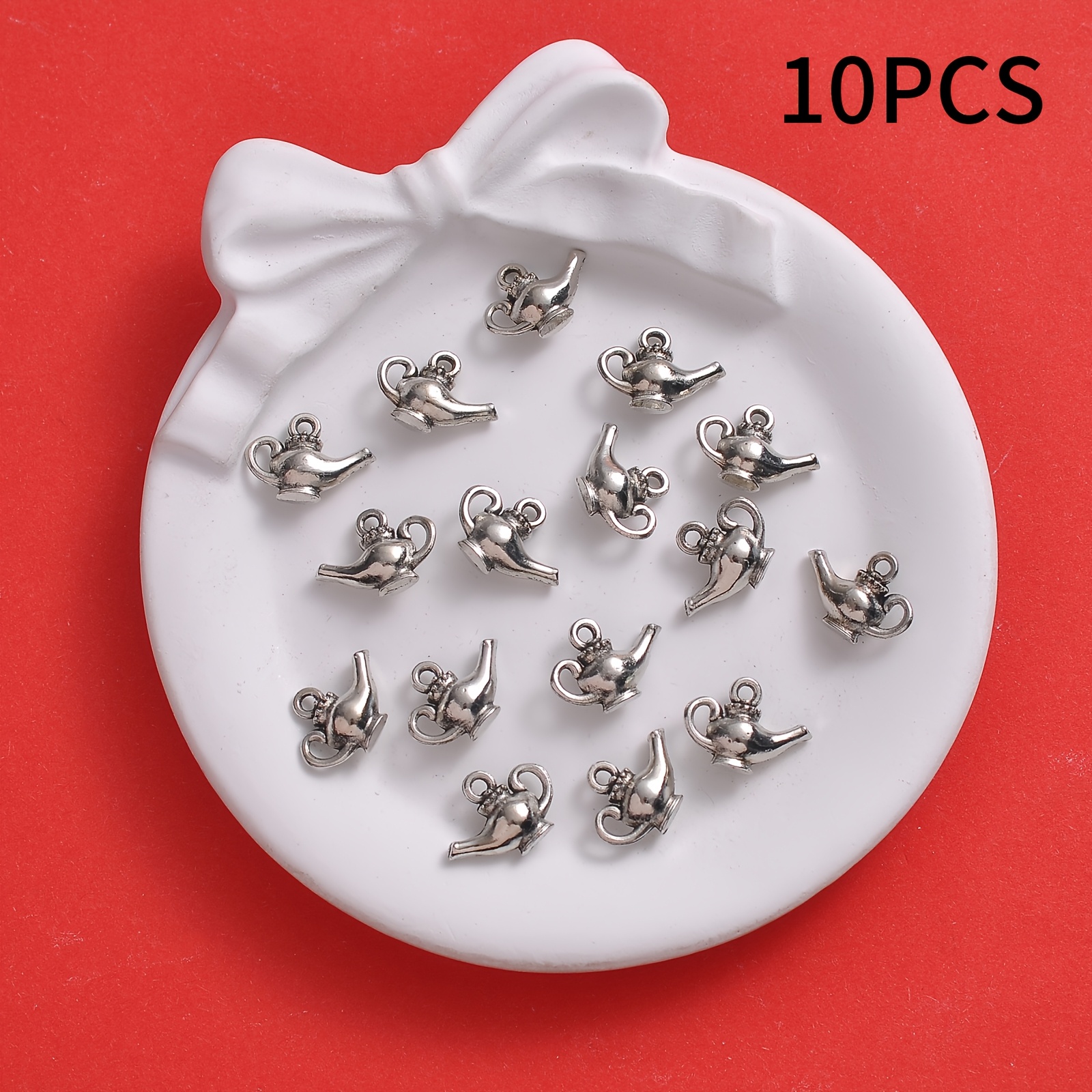 TEMU 10pcs Mini de Pendentif Ensemble Distressé 3D Petits Breloques Collier Fait Main Ajouts Bijoux Créatifs Amusants Fournitures de Perles Matériel