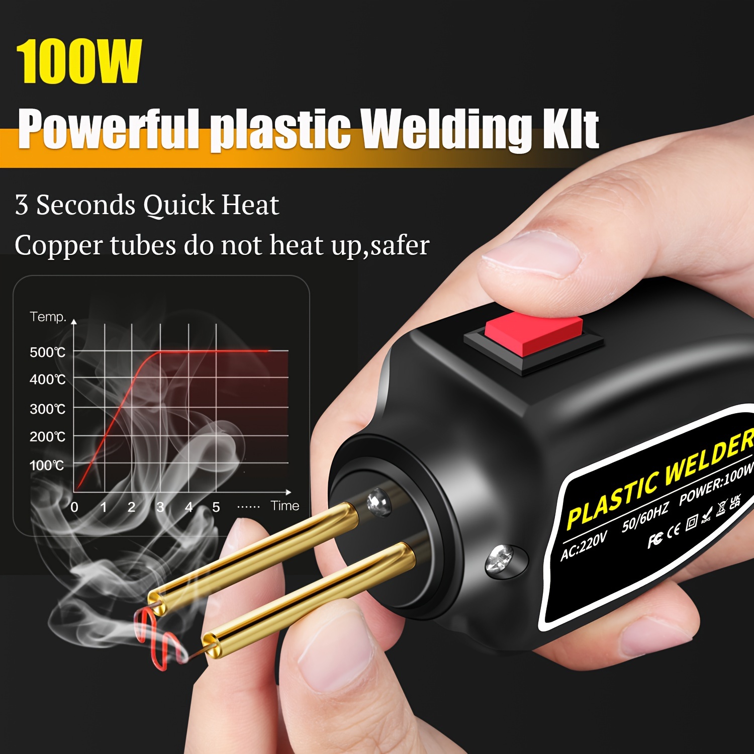 

100w Plastic Welding Repair Kit (200pcs Staples For Free)