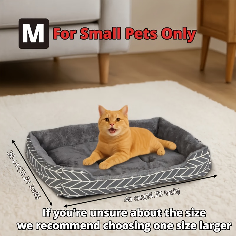 TEMU Super Soft Comfortable Plush Dog Bed, Plush Polyester Fiber Dog Bed, Winter Warm Pet Sofa, Suitable For Dog Ultra-small To Medium Dog Breeds,
