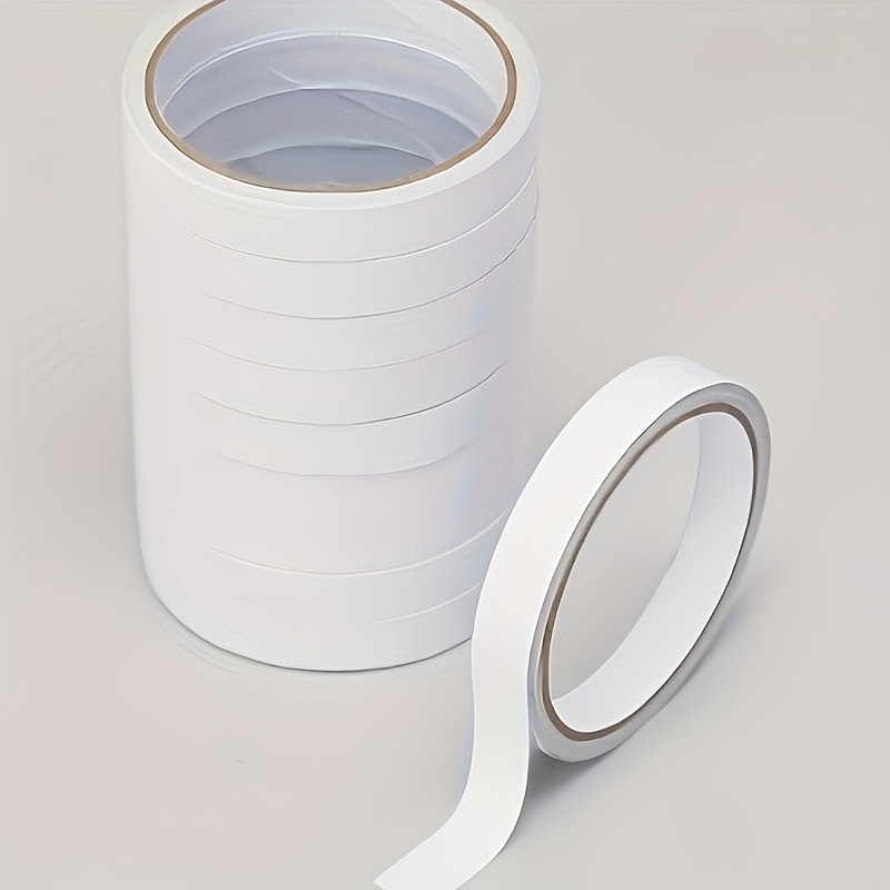 

15pcs White Double-sided Tape For Office And School Use - Non-waterproof, Paper Material