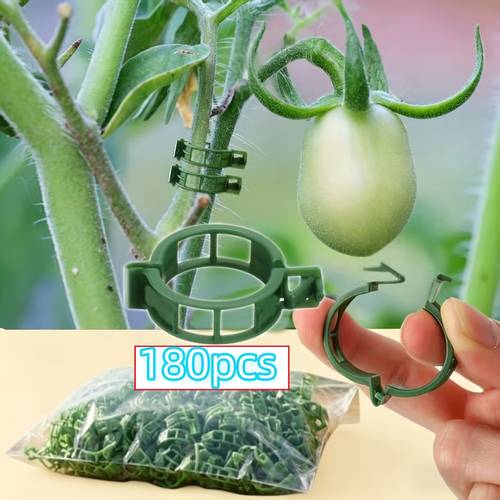 180 stück tomatenclips für kletterpflanzen, kunststoff-spalier-pflanzenstützclips für den garten, wiederverwendbare clips zur unterstützung von traubentomatenranken gemüsepflanzen, damit sie die pflanzen gesünder werden