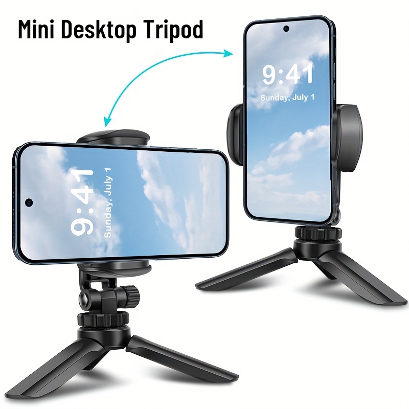 

Adjustable Portable Mini Tripod Stand With Stretchable Clip And Rotary Buttons For Selfies, Video Calls, Movie Watching, And Live Streaming, Abs Mount Holder For Smartphones