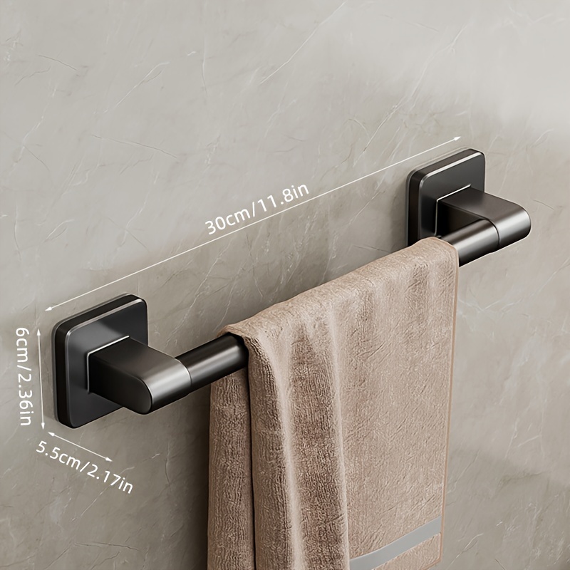 No-punch Gun Gray Single Pole Towel Rack Bathroom Towel Rod Hanging Rod Bathroom