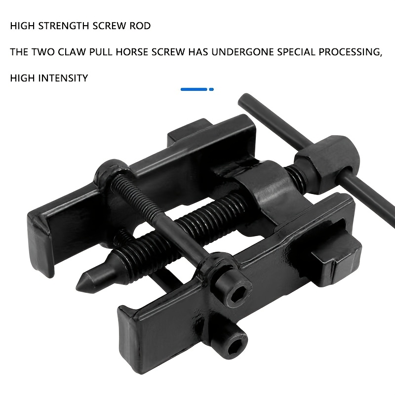 

1pc Heavy-duty 2 Claw Bearing Puller, High Strength Screw Rod, Manual Automotive Repair Tool For Bearings, Black