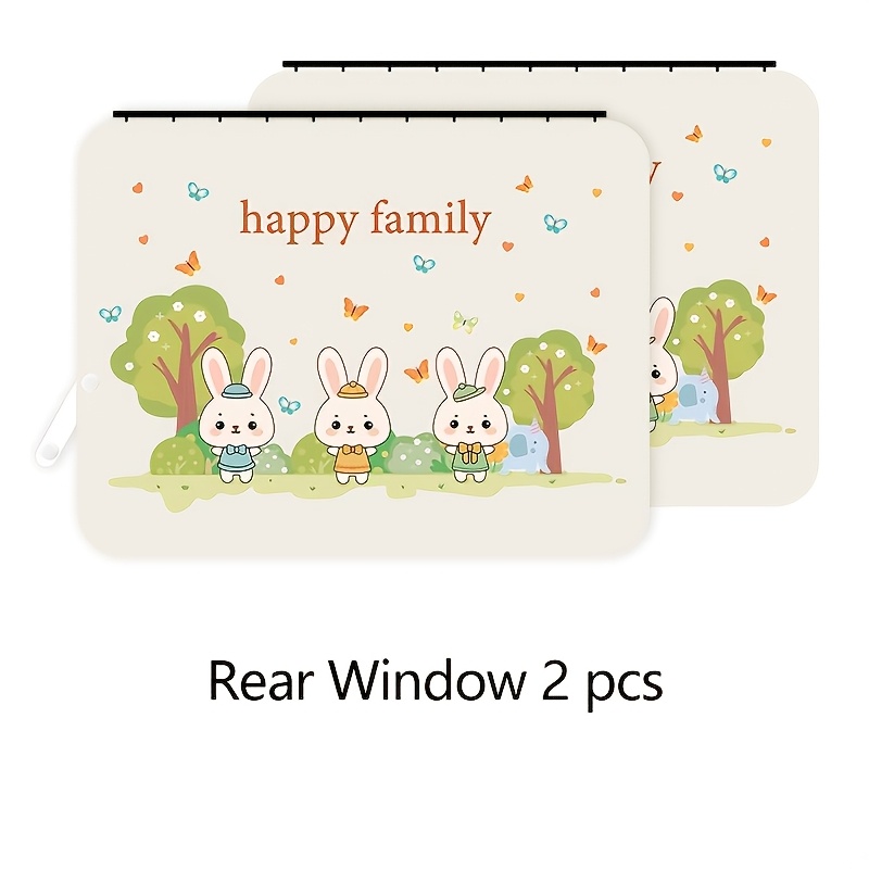 TEMU 4pcs/2pcs/1pc Car Track-type Curtains, Suitable For /gifts, Simple Installation, Stylish Design, Cartoon , Summer Sun Protection Gift, Privacy