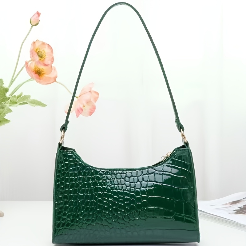 TEMU Mini Women's Handbag 2026 Winter New Style Fashionable Shoulder Bag, Chic Gradient Trendy Minimalist Underarm Baguette Bag