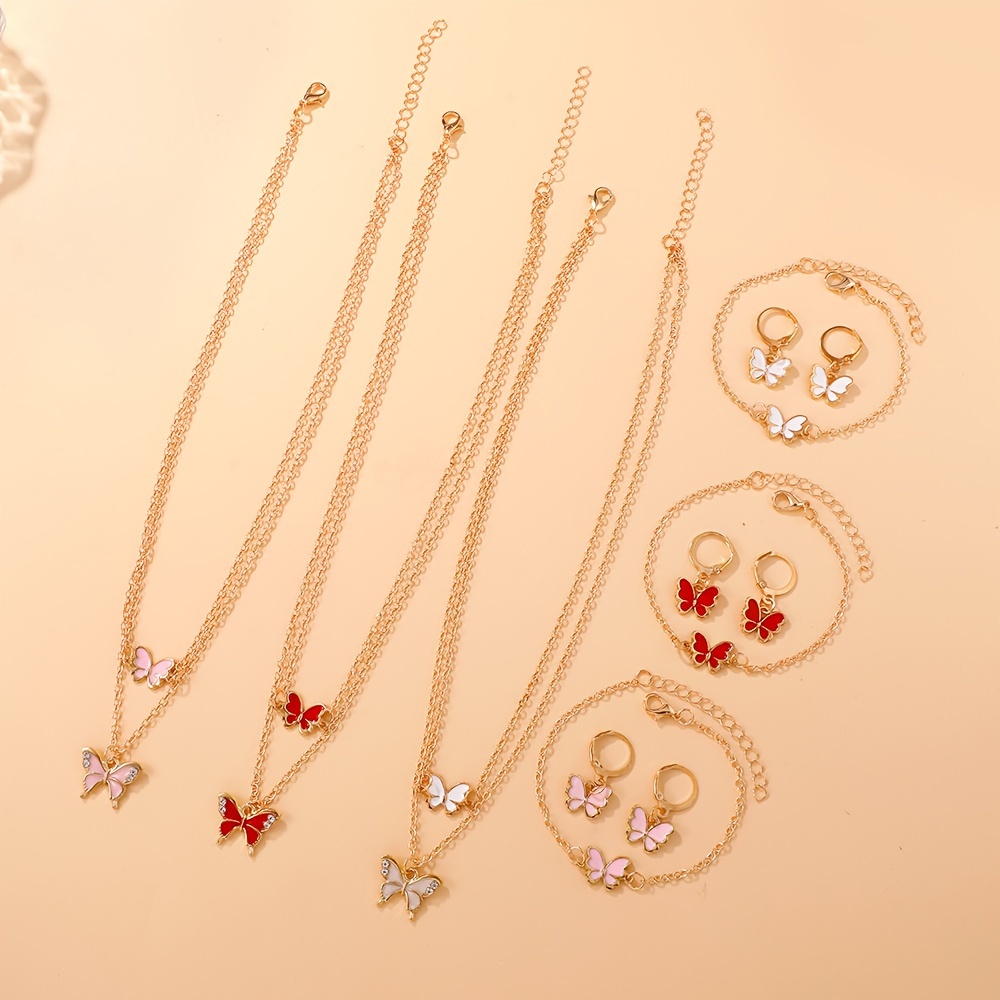 4pcs Bohemian Double layered Butterfly Set for Women