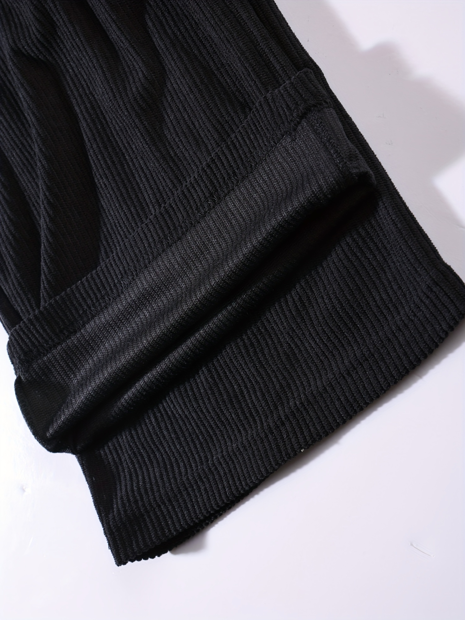 Men's Solid Color Casual Vintage Style Loose Corduroy Trousers