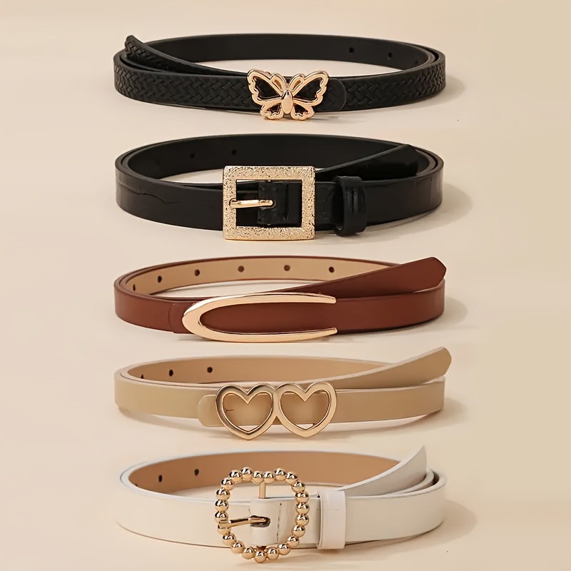 

Fashionable Girls' Belts: College Style, Pu Material, Alloy Buckles, And Beaded Details