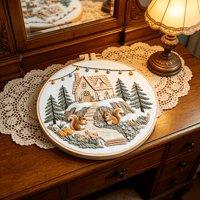 Small Animal House Handcraft Material Pack Embroidery Kit
