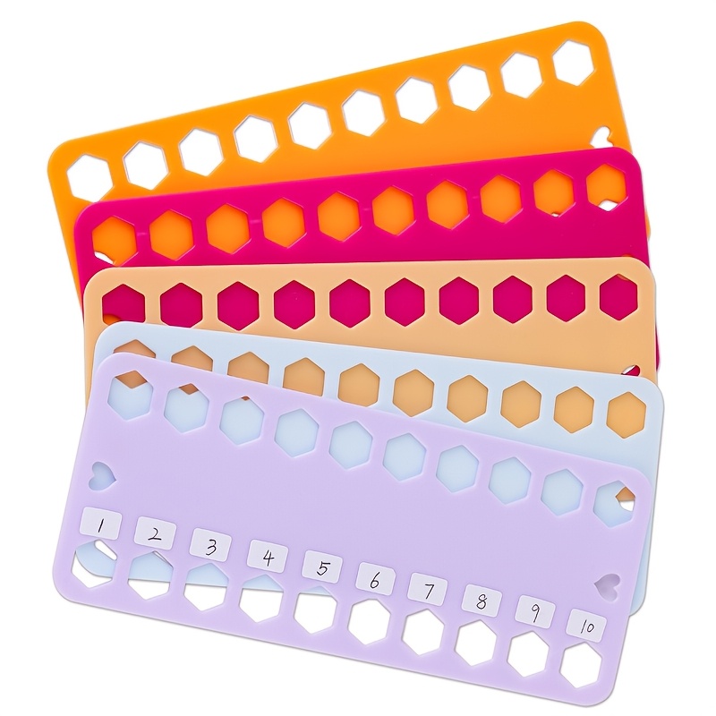 TEMU Kit For Organizing Embroidery, Featuring 5 Colored Plastic Bobbins, A - Thread Organizer And Storage Solution, With Floss Cards That Have 20 Holes And Labels, Diy Embroidery Crafts.