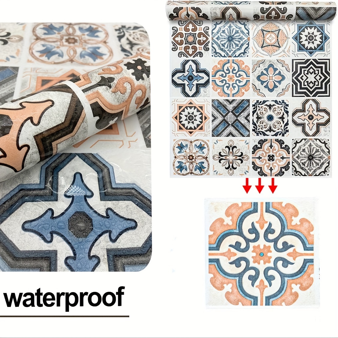 Self adhesive Wallpaper Boho Style Linen Texture Contact Temu New Zealand