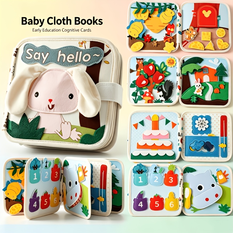 Little Bunny Cloth Book for Cognitive Learning