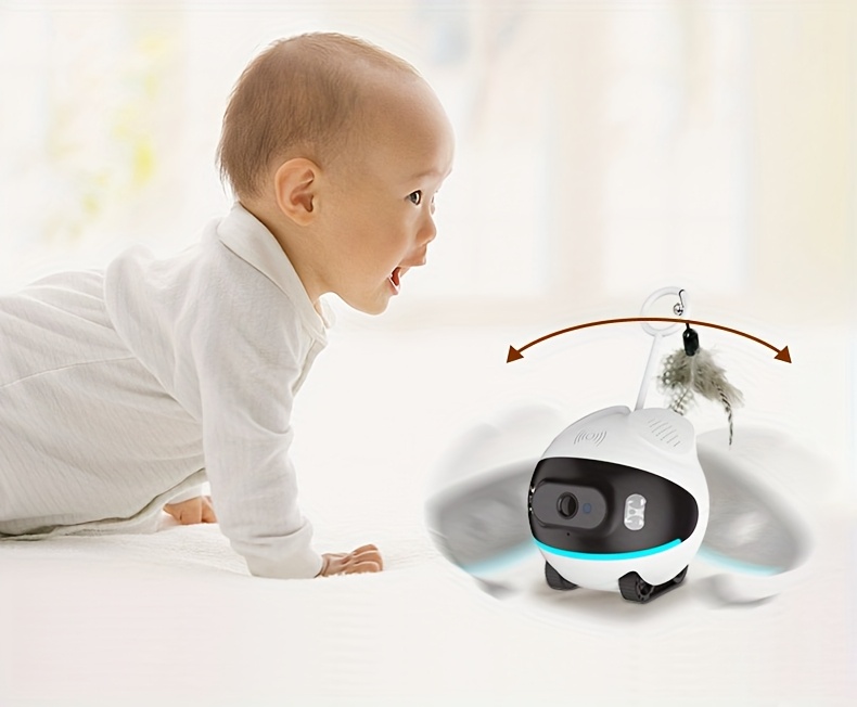 Cámara para mascotas STJIATU con monitoreo remoto, WiFi para ancianos y niños, robot inteligente de voz compatible 4G, Vigilancia Inteligente para el Hogar,Monitor de Seguridad Infantil,Robot Ligero,Diseño Compacto,Material Resistente,Construcción Confiable,Cámara Wifi,Dispositivo de Monitoreo Inteligente,Cuidadores de Ancianos,Dueños de Mascotas