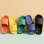 Men's Solid EVA Slides, Non Slip Quick-drying Open Toe Slippers For Indoor Walking And Shower
