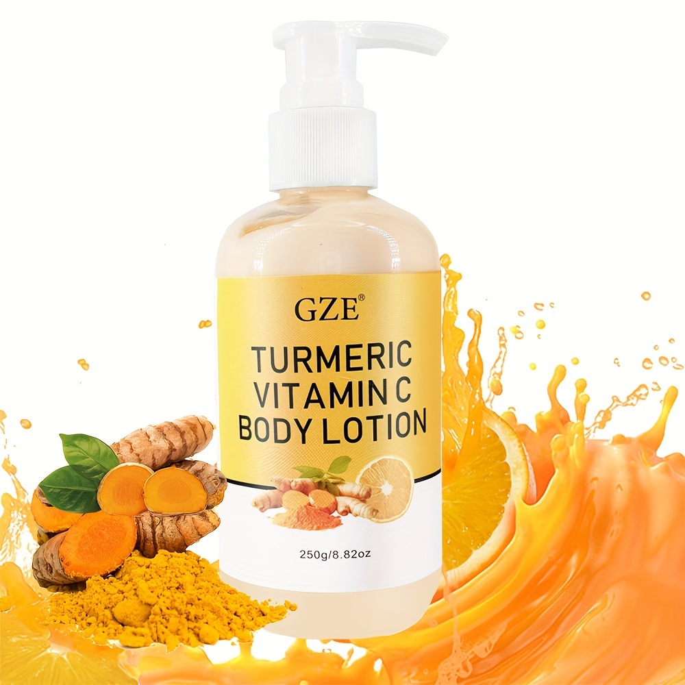 

250g Vitamin C & Turmeric Body Lotion With Shea Butter, Skin Firming Rejuvenating Lotion For Face & Neck & Hand & Body - Even Skin Tone, Improve Dry Skin, Tightens And Smooths Skin Body Lotion