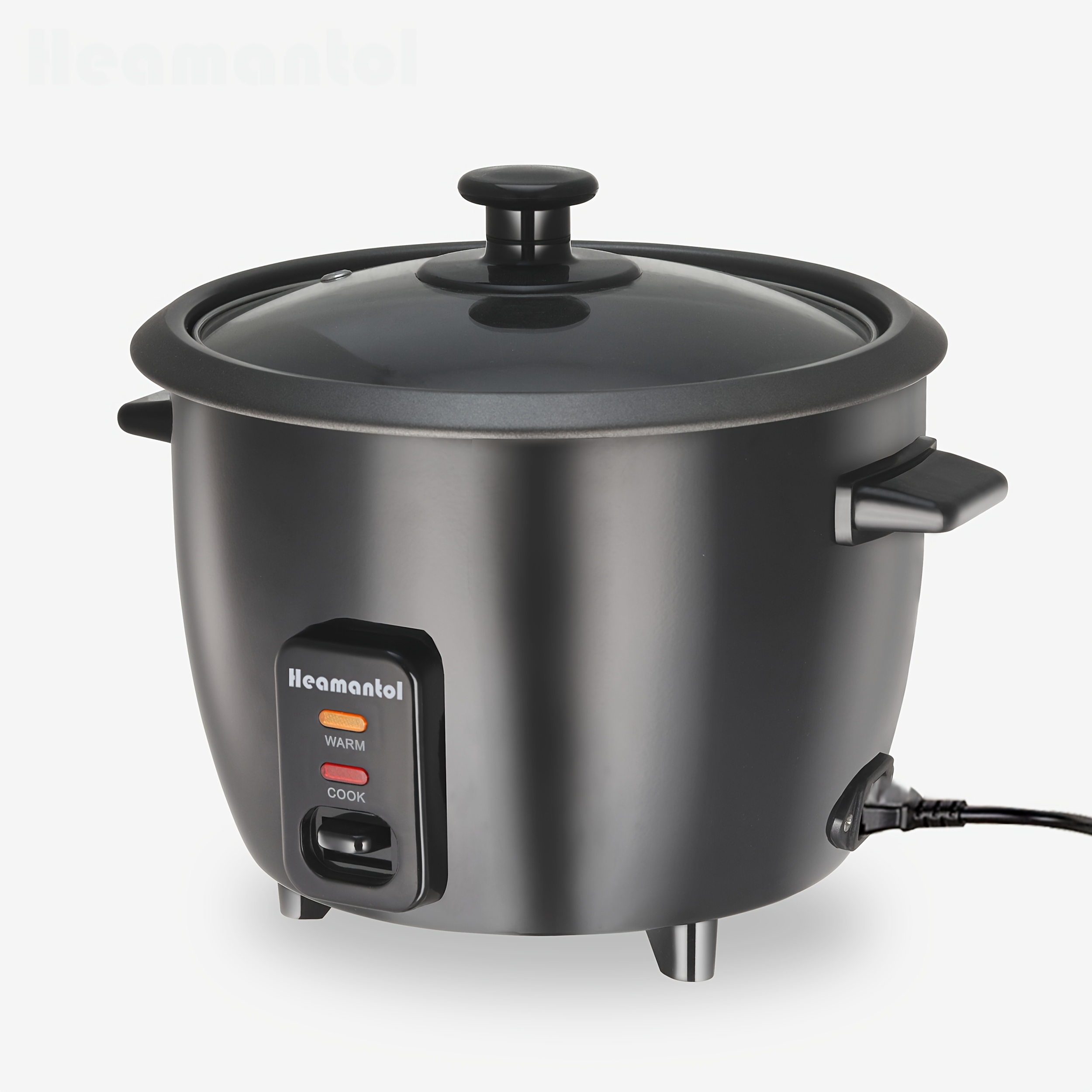 olla arrocera eléctrica comercial de 0.6l 350w, con olla interior antiadherente removible,   cocedor de arroz, cocedor de  , cocedor de  ,   de vidrio transparente, mango de    , operación con un botón, presiona para cocinar, mantén caliente automáticamente,   para 1-3  