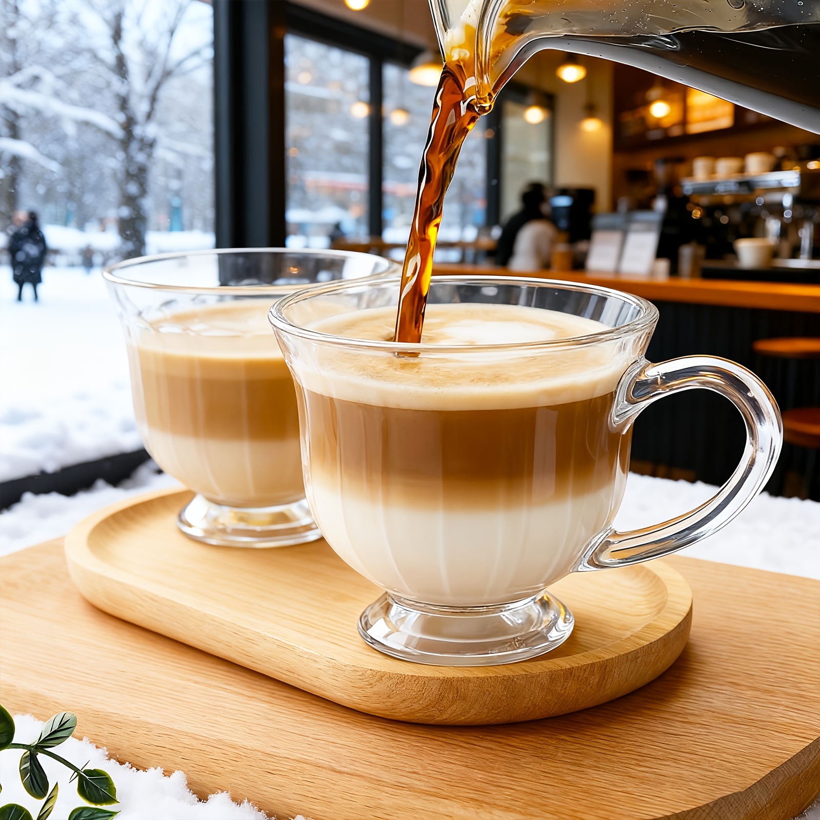4 st kaffemuggar i klar med handtag tjocka - Temu Sweden