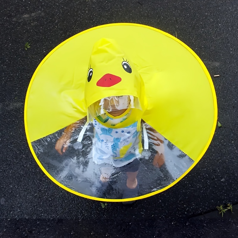 

Wearable Adorable Duck Pattern Waterproof Rain Coats, Casual Durable & Portable