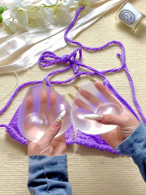 2 stk. transparente silikon-push-up-einlagen, wiederverwendbare weiche bruststützen für bhs, badebekleidung bikinis, zum anheben vergrößern der büste, aus waschbarem silikonmaterial, bh-zubehör für abendkleider party-outfits
