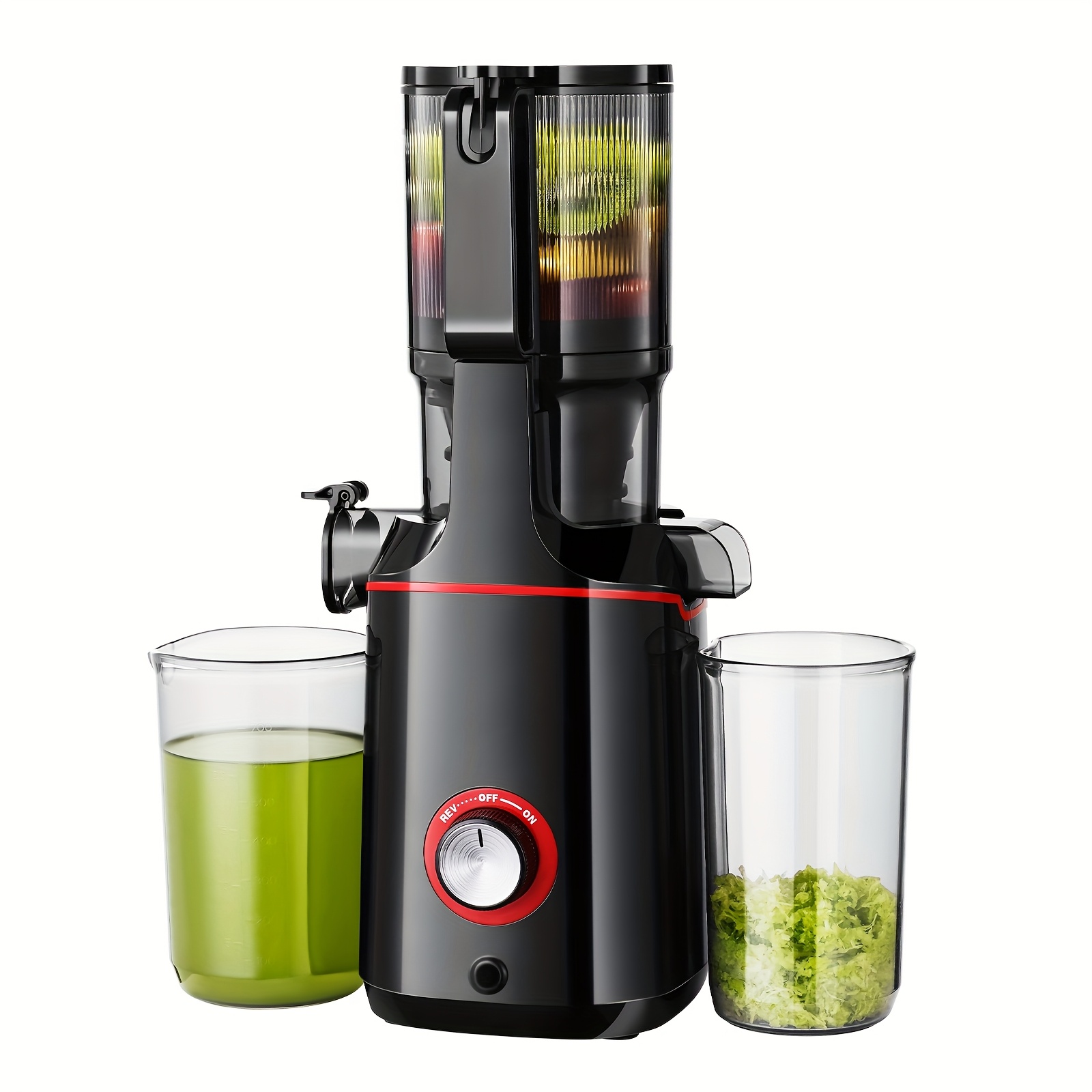 Amzchef Kitchen Slow Juicer | 108mm Wide Feed Opening | 160w Motor | Less Than 72db | 100-240v | Imitates Hand Squeezing | Easy To Clean Compact Device