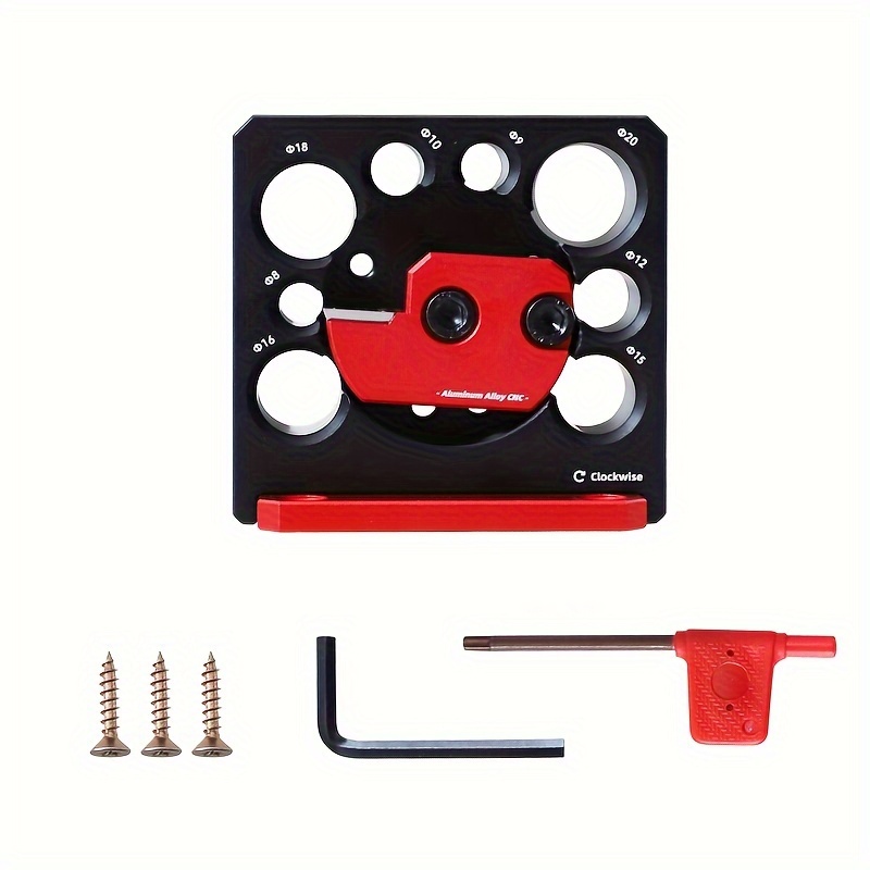 TEMU Adjustable 8-hole Dowel Maker Jig With Carbide Inserts - Woodworking Tool For Electric Drills, Milling Square To Round Sticks, Sizes 8-20mm