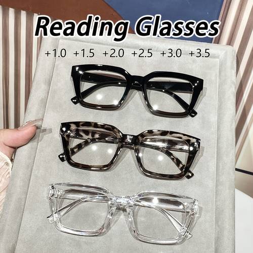 3pcs womens plastic square fashionable casual reading glasses easy rectangular frame suitable for glasses modern glasses fashionable design