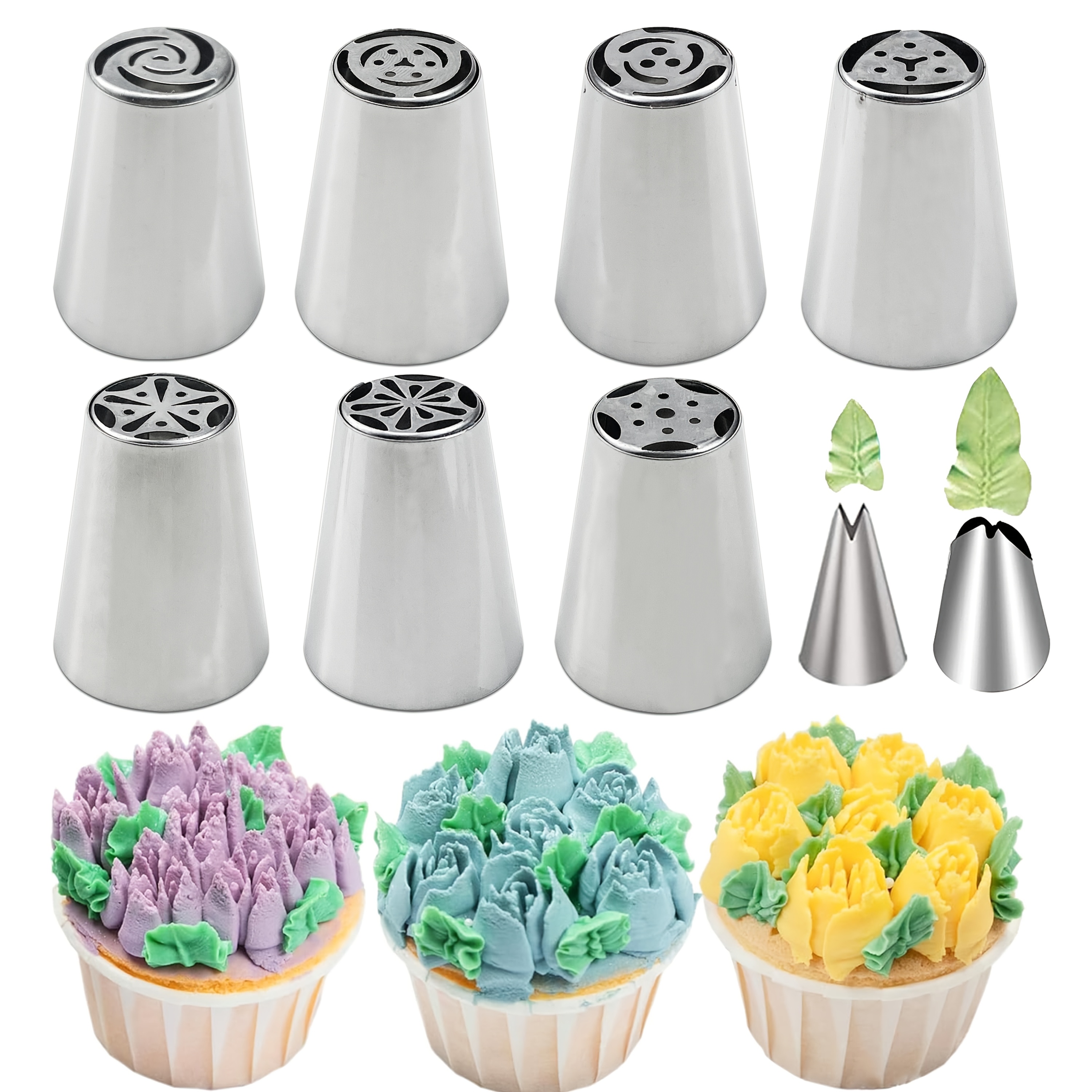 russian piping nozzle set flower icing tips leaf pastry Temu