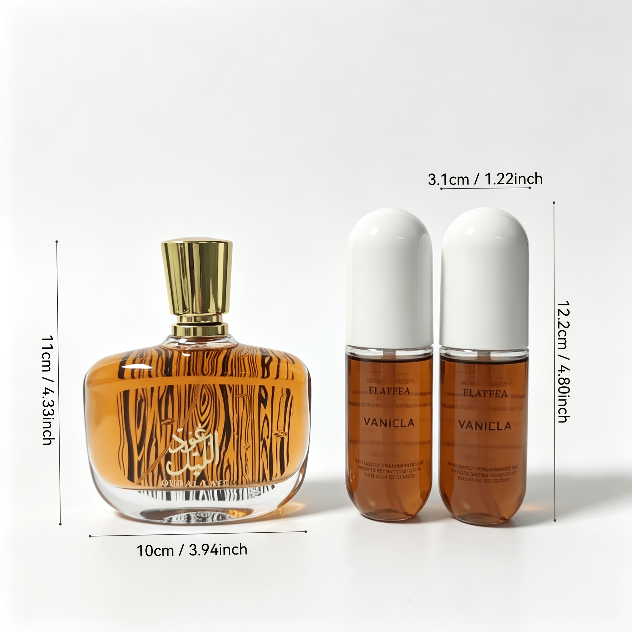 Image of 3pcs Perfume Set 1pc 100ml Arabian Brown Perfume And 2pcs 50ml Vanilla Coconut Perfume Citrus Floral And Gourmand Oriental Daily Dating Holiday Gift Fragrance 5 To 15 Percent