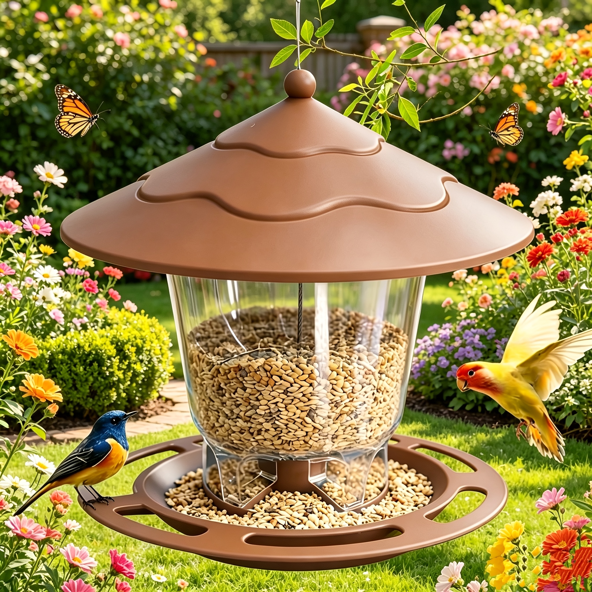 Outdoor Garden Hanging Automatic Hummingbird Feeder Wild Bird Feeder